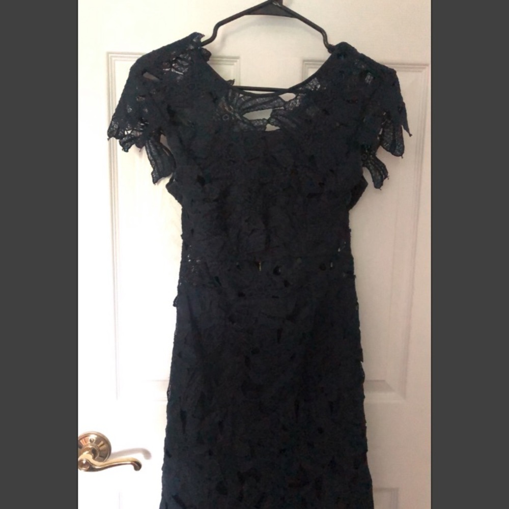 Blue lace dress